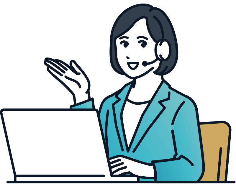 オペレーターの女性のイラスト