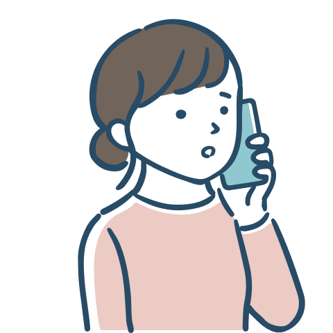 困っている女性のイラスト