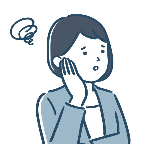困っている女性のイラスト