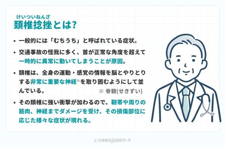 頚椎捻挫(けいついねんざ)とは？原因や症状など