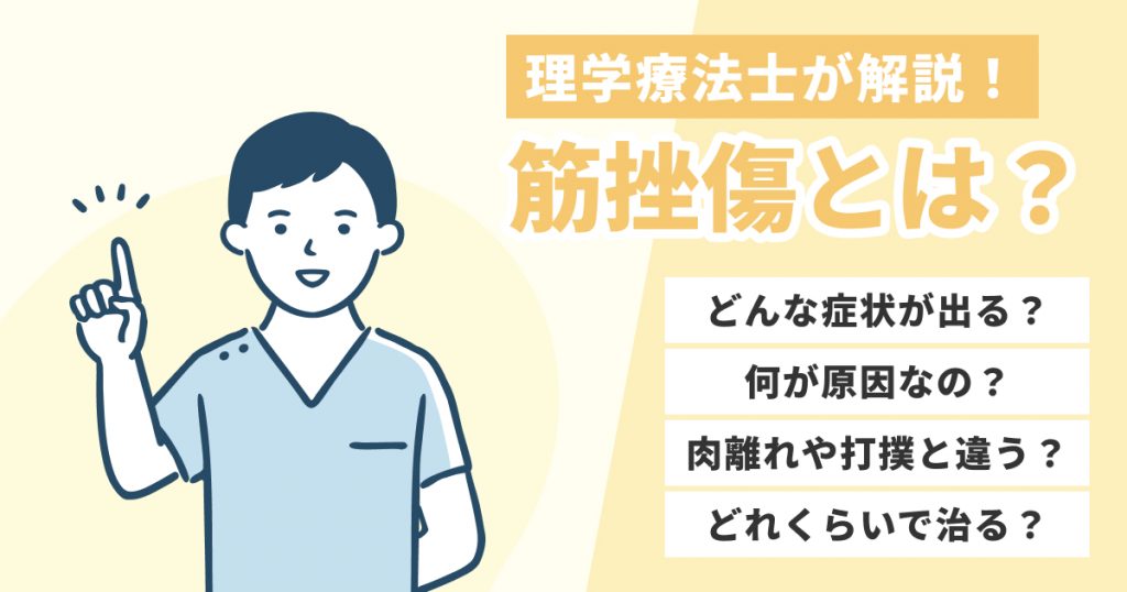 筋挫傷とは？打撲・肉離れとの違いや軽度〜重度の回復期間を解説