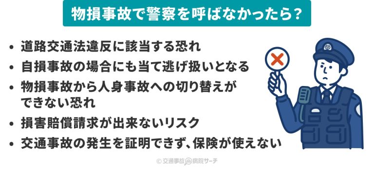 物損事故で警察を呼ばなかったら？