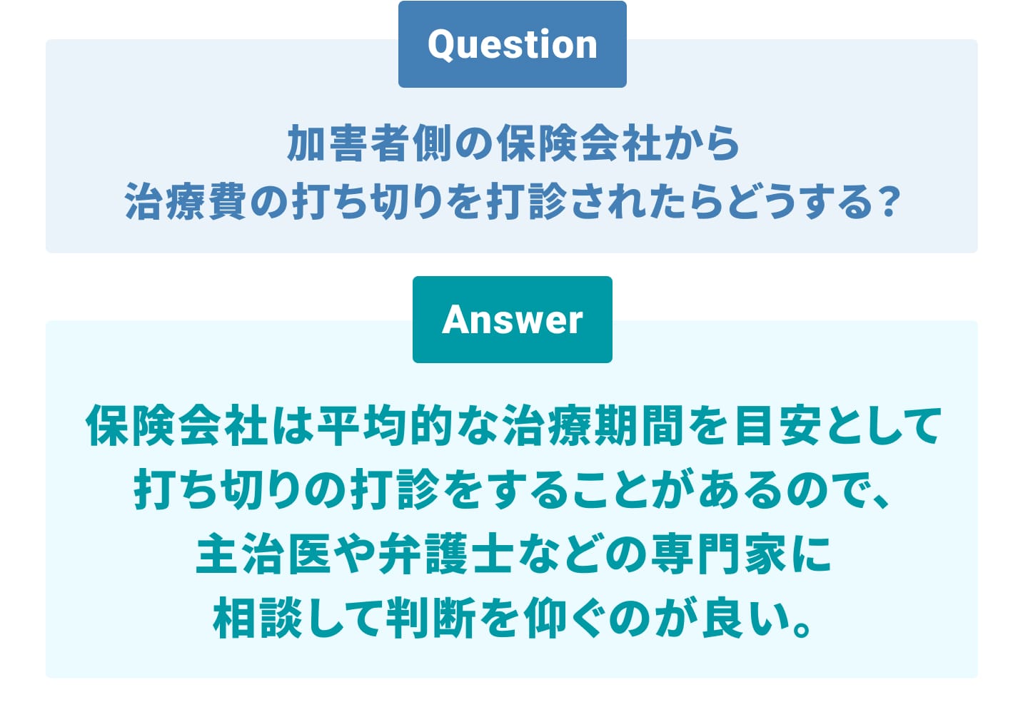 加害者側の保険会社から治療費の打ち切りを打診されたらどうする？