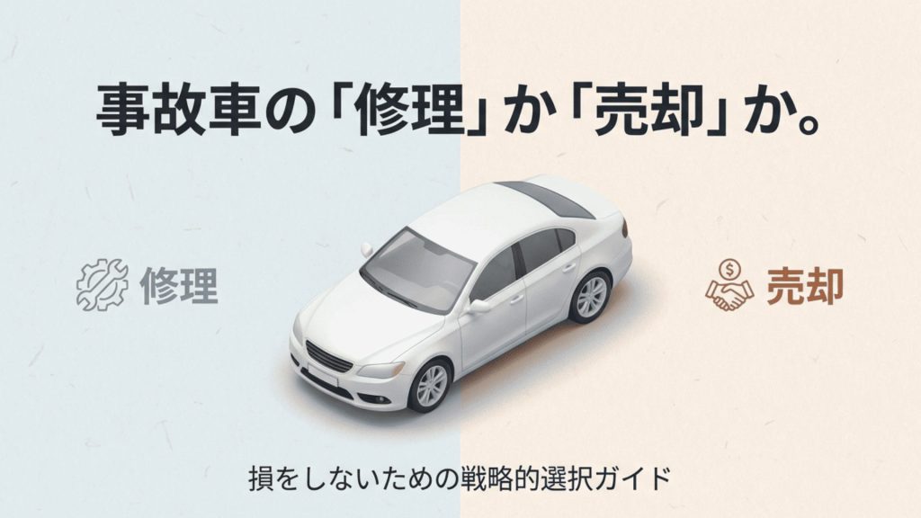 事故車を安く直す方法と賢く売却する2つの選択肢